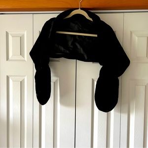 Faux Fur Black Wrap With Satin Lining NWOT